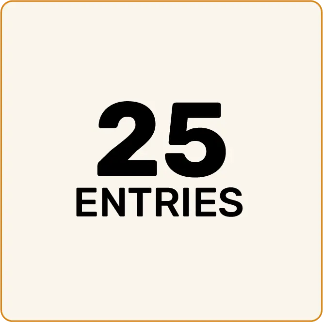 25 Entries Product vendor
