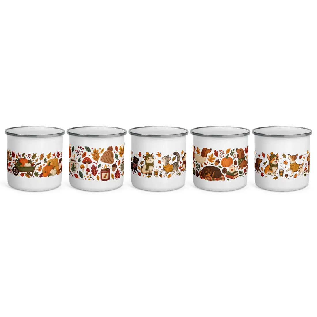 Fall Frontier Enamel Mug 5-Pack Product vendor