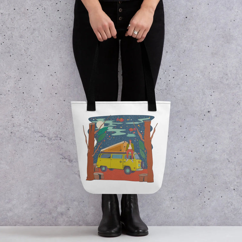 Girl On Bus Tote Product vendor